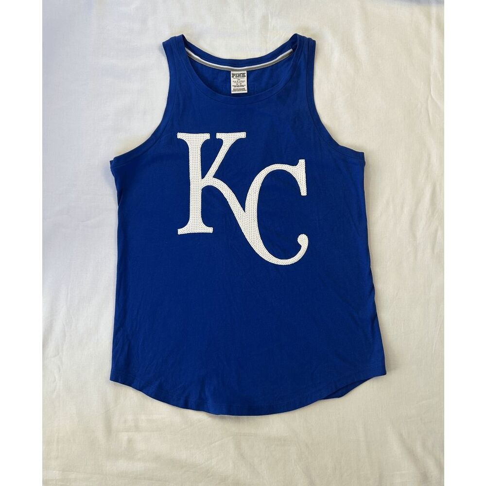 Victoria's Secret PINK Kansa City Royals Sequined Blue Tank Top, Size M